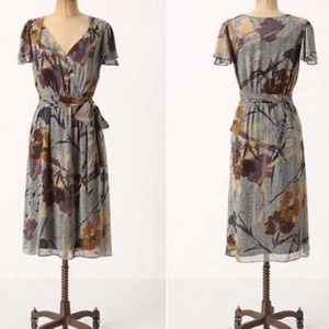 Anthropologie Maeve | Size 2 | Bronwen 100% Silk Wrap Dress
